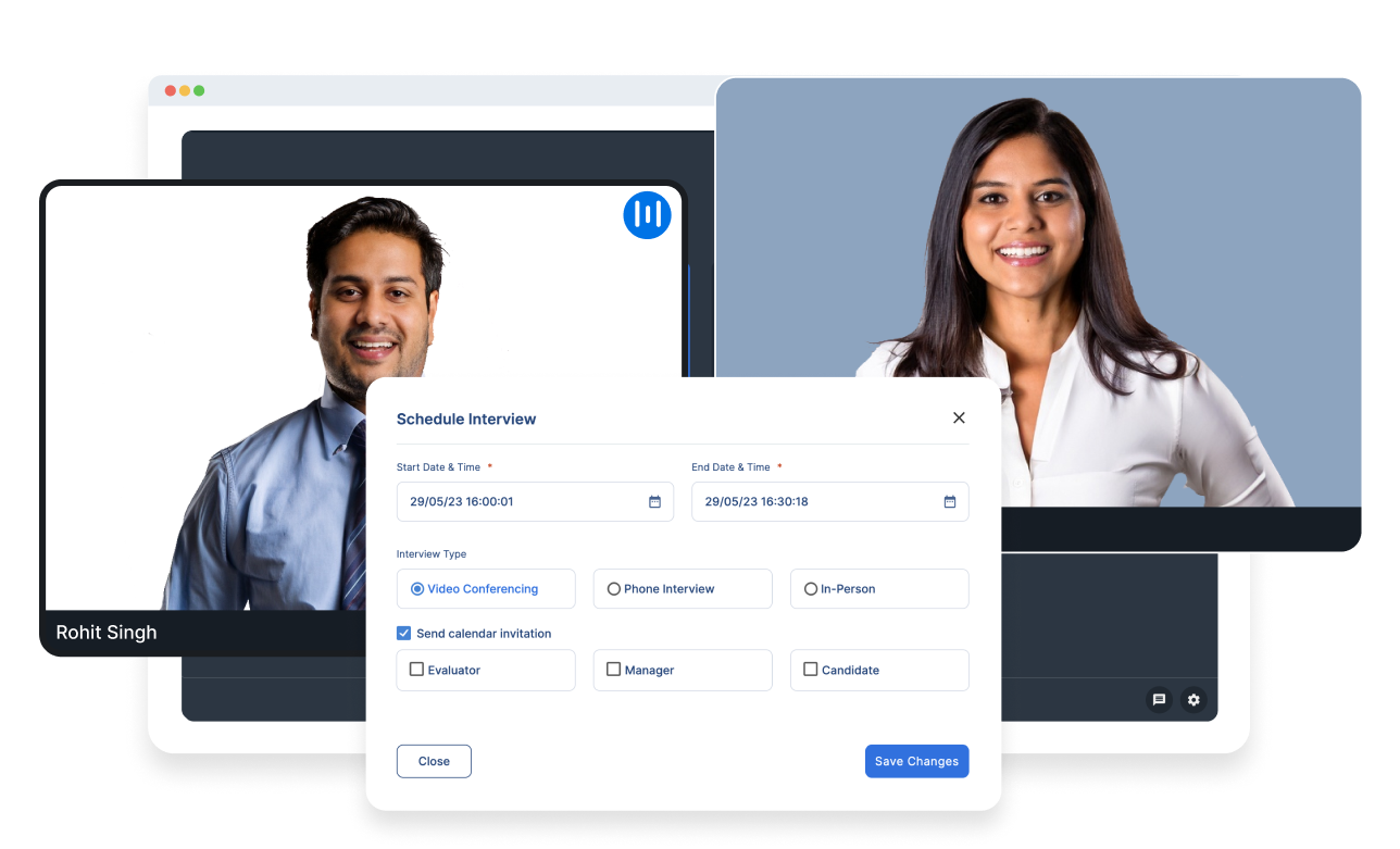 Leverage AI-powered virtual interview platform for a seamless expereince from applications to final shortlisting.